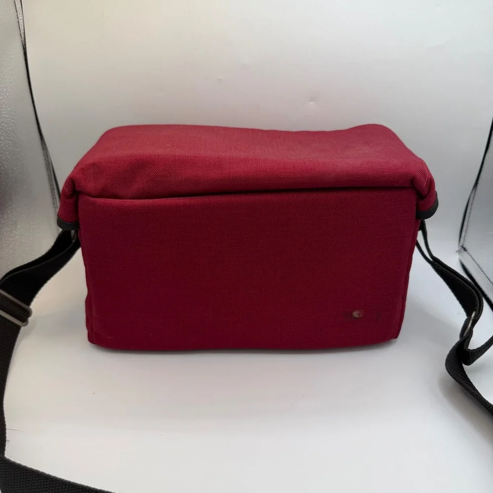 Tamrac Vintage Red Canvas Camera Bag Padded Shoulder Strap Made in USA